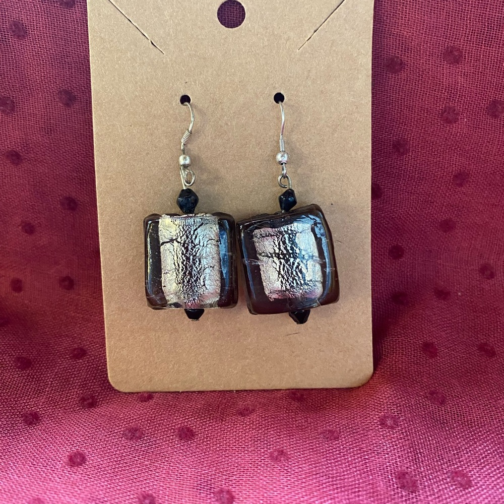 Elegant Silver and Black Earrings